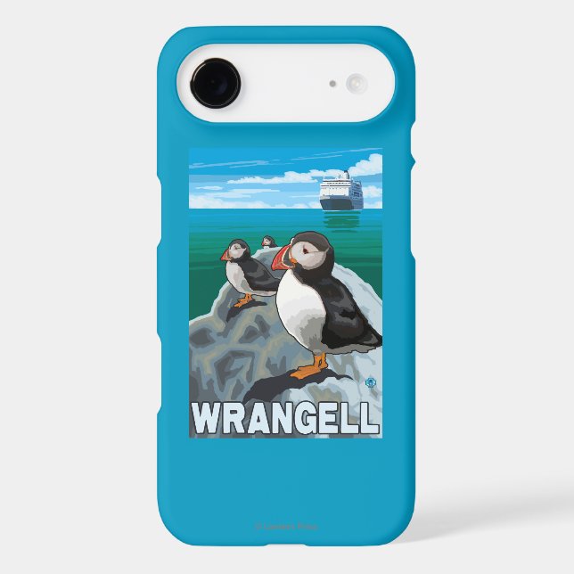 Puffins & Cruise Ship - Wrangell, Alaska Case-Mate iPhone Case (Back)