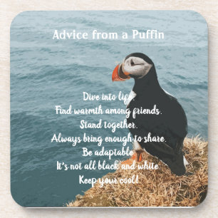 Puffins Design Beverage Coaster