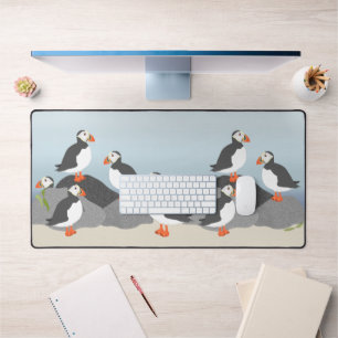 Puffins Desk Mat