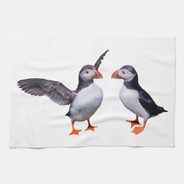 Puffins Kitchen Towel (Horizontal)