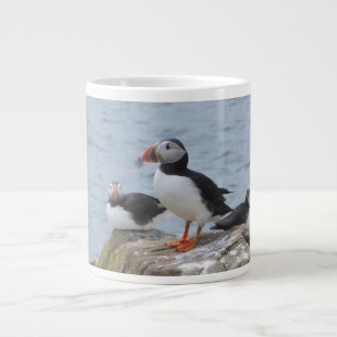Puffins on Farne Islands Large Coffee Mug
