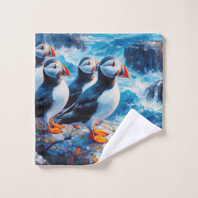 Puffins Wash Cloth (Wash Cloth)
