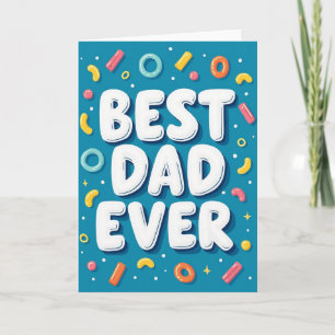 Puffy Best Dad Ever Art Card