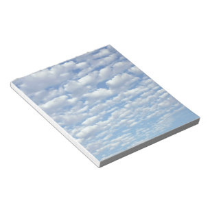 Puffy Clouds on Beautiful Blue Sky Notepad