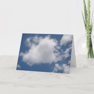 Puffy Cumulus Clouds in Blue Sky Card