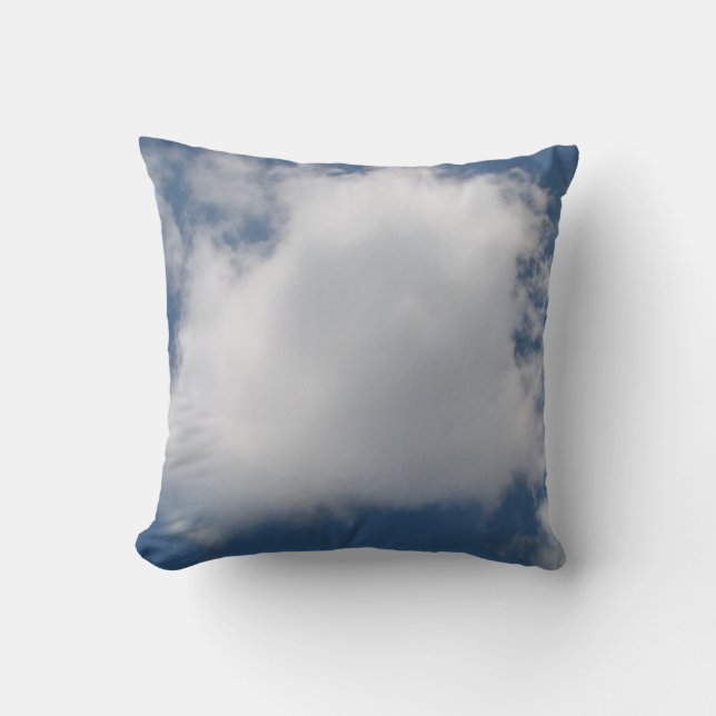 Puffy Cumulus Clouds in Blue Sky Cushion (Front)