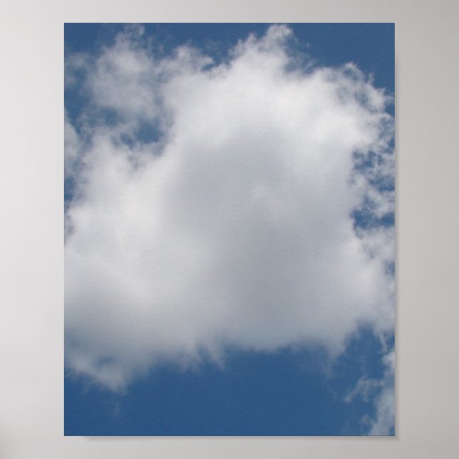 Puffy Cumulus Clouds in Blue Sky   Poster (Front)