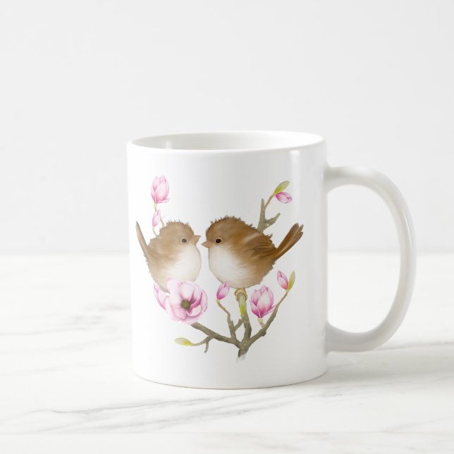 Puffy Fairy Wren Bird Mug (Right)