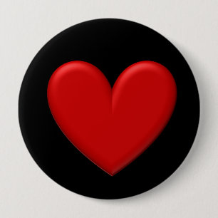 Puffy Heart 10 Cm Round Badge