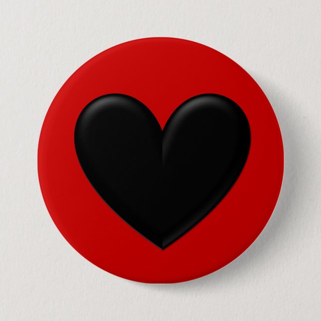 Puffy Heart 7.5 Cm Round Badge (Front)