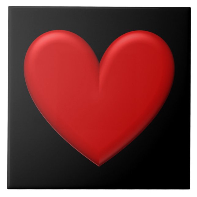 Puffy Heart Ceramic Tile (Front)