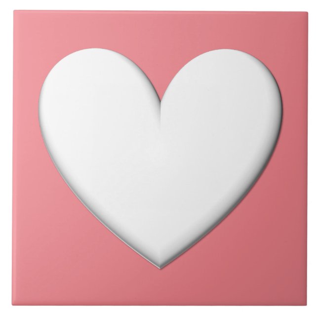 Puffy Heart Ceramic Tile (Front)
