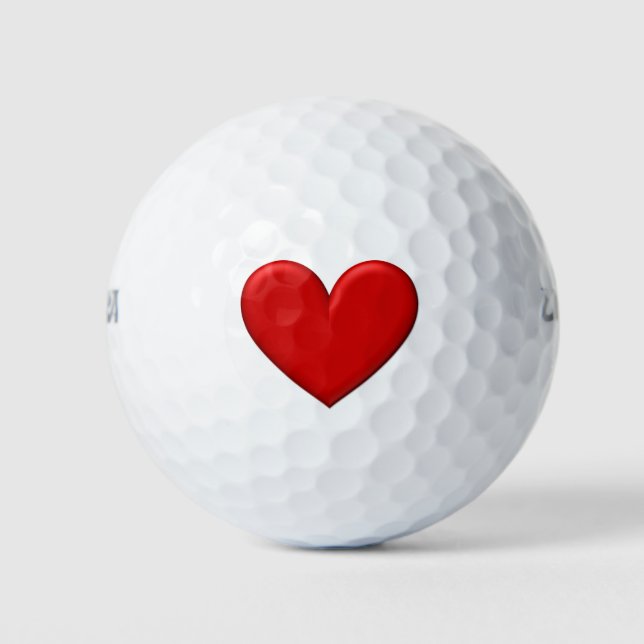 Puffy Heart Golf Balls (Front)