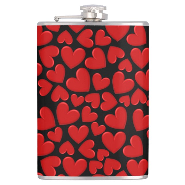 Puffy Heart Hip Flask (Front)