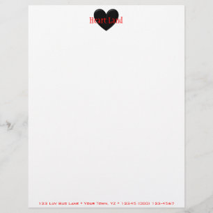 Puffy Heart Letterhead Template