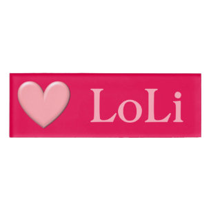 Puffy Heart Name Tag