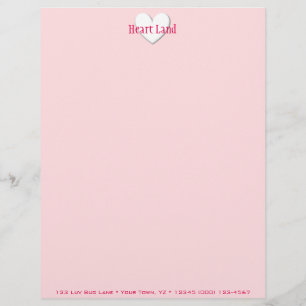 Puffy Heart Personalised Letterhead