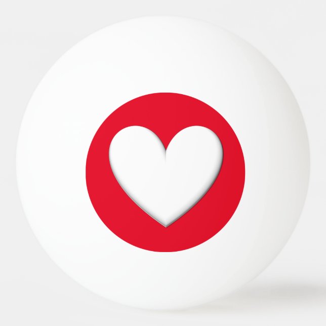 Puffy Heart Ping Pong Ball (Front)