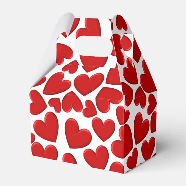 Puffy Hearts Favour Box (Front Side)