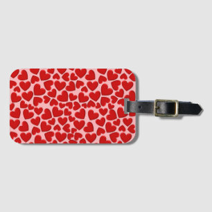 Puffy Hearts Luggage Tag