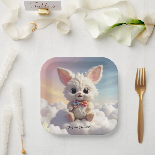 "Puffy Pal" Paper Plate (Wedding)