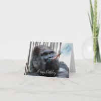 Puffy the Gorilla Cigar Smoker Birthday