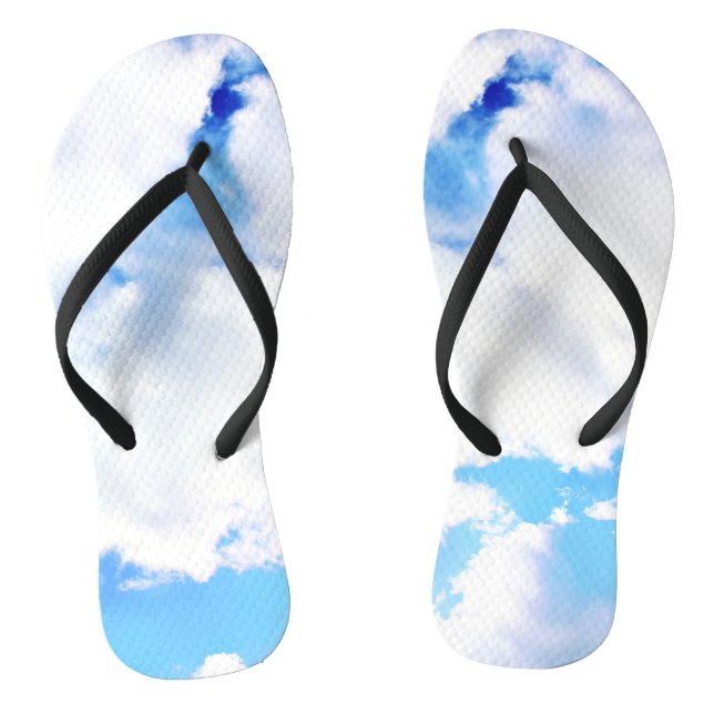 Puffy White Clouds and Blue Sky Thongs (Footbed)