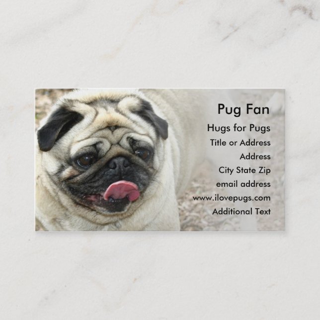 Pug #2 Photo Business Card (Front)