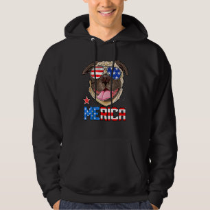 Pug 4th Of July Merica Mens Womens Kids American F Hoodie