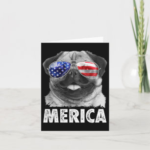 Pug 4th Of July Shirts Merica Men Women Usa Americ Card