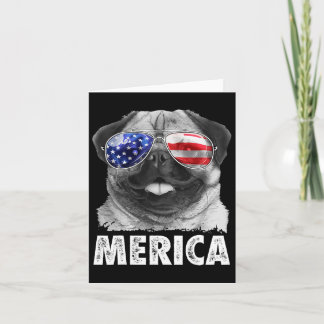 Pug 4th Of July Shirts Merica Men Women Usa Americ Card