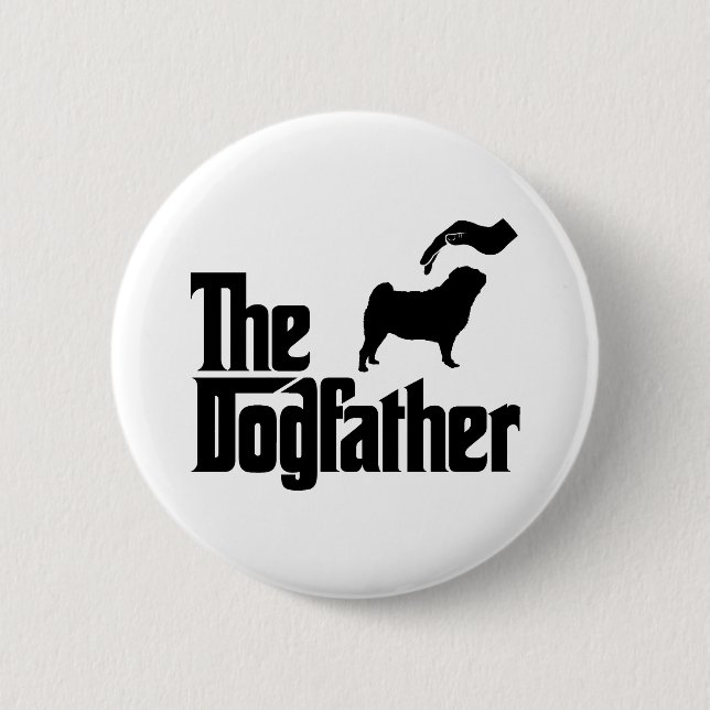 Pug 6 Cm Round Badge (Front)