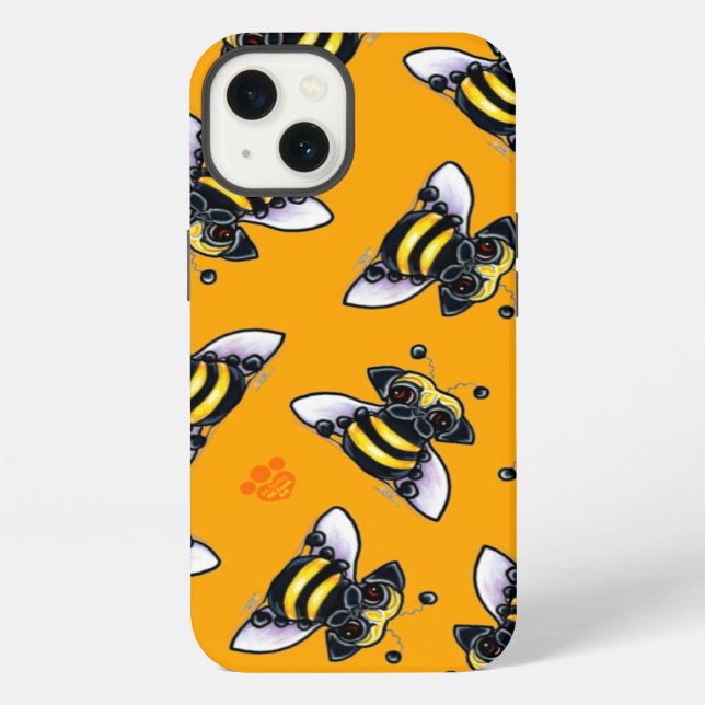 Pug-a-Bee iPhone Case (Back)