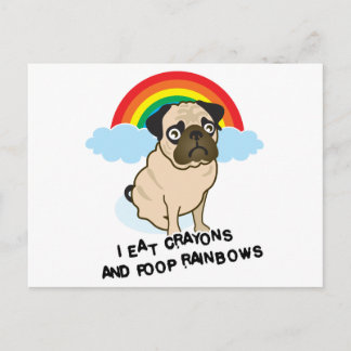 Pug admits to pooping rainbows! Card