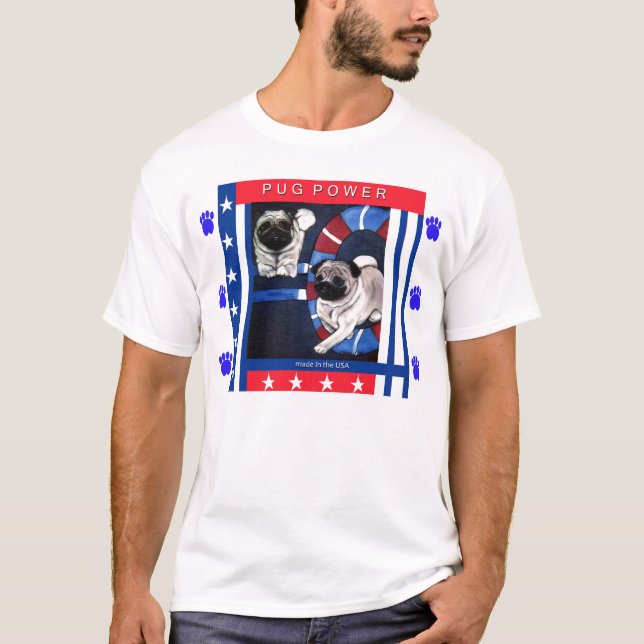 PUG AGILITY DESIGN T-Shirt (Front)