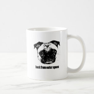 pug alien - back from outer space coffee mug