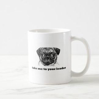 pug alien -take me to your leader copy coffee mug
