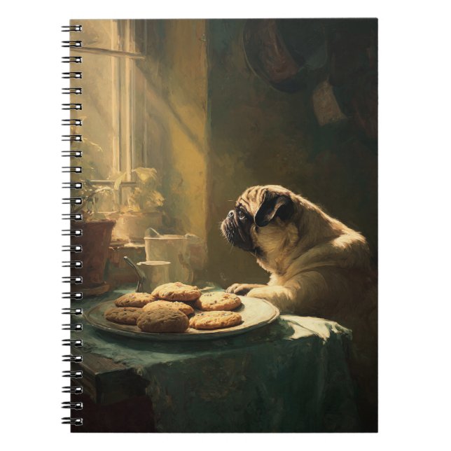 Pug and Cookies Notebook (Front)