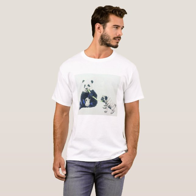 Pug and Panda T-Shirt (Front Full)