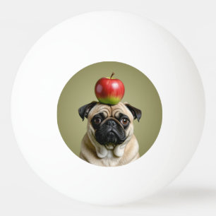 Pug Apple Ping Pong Ball