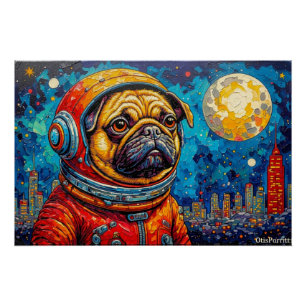 PUG ASTRONAUT-COMING HOME 2 POSTER