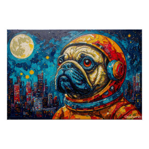 PUG ASTRONAUT-COMING HOME 6 POSTER