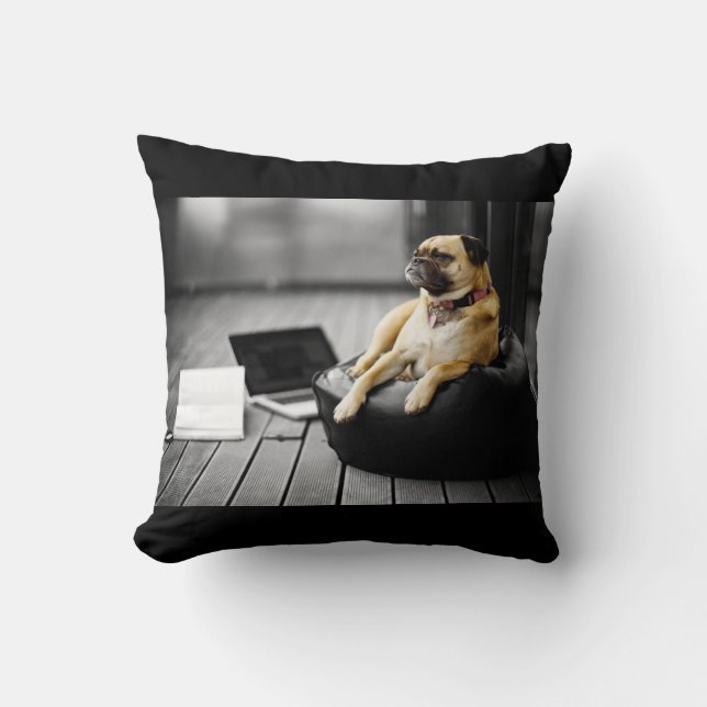 Pug at Rest Cushion (Front)