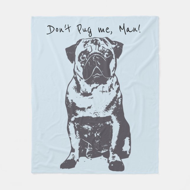 Pug Baby Blanket,  Pug Home Gift Fleece Blanket (Front)