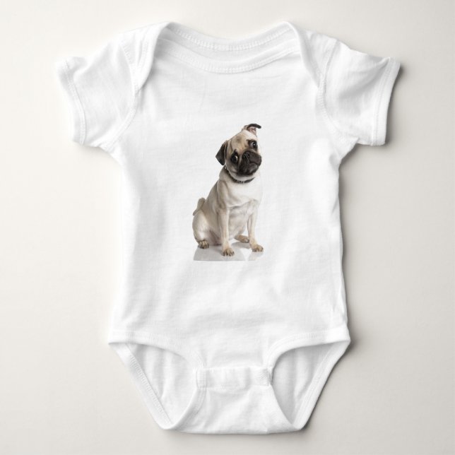 Pug Baby Bodysuit (Front)