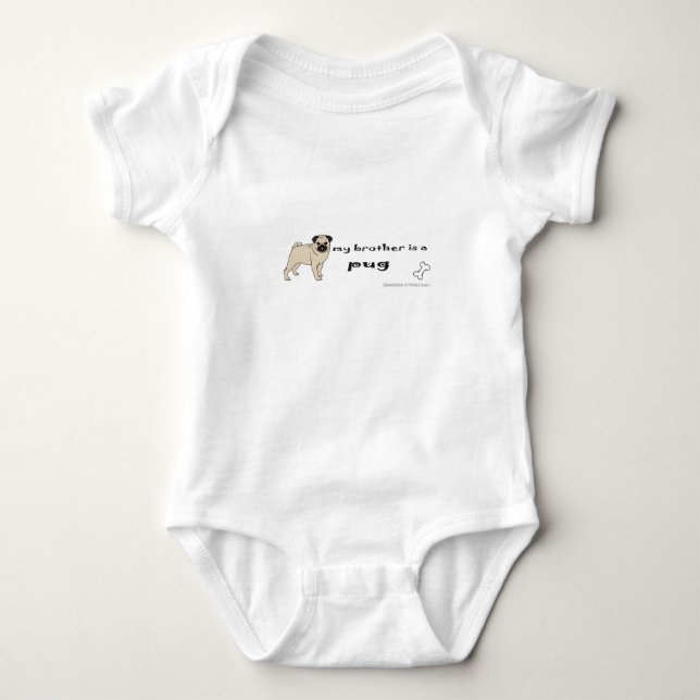pug baby bodysuit (Front)