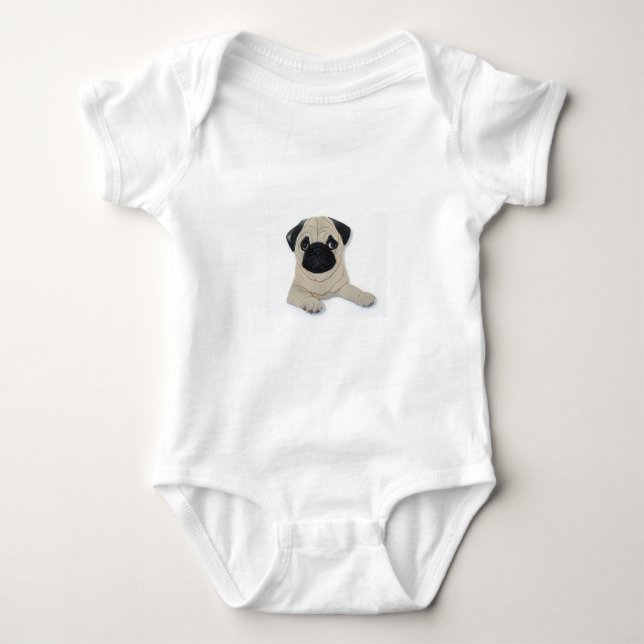 Pug Baby Bodysuit (Front)