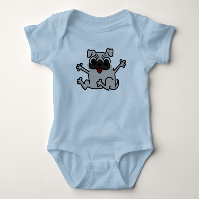 Pug Baby Bodysuit (Front)