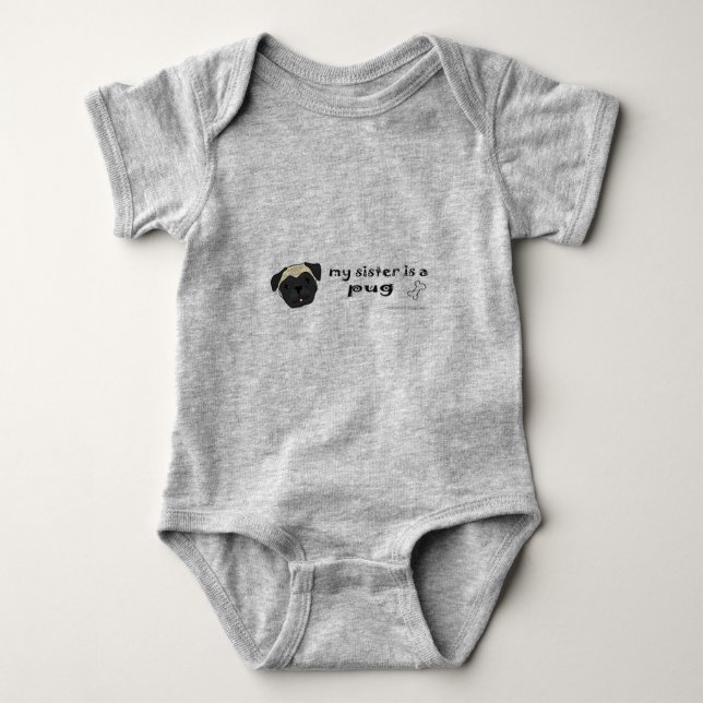 pug baby bodysuit (Front)