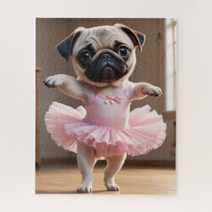 Pug Ballerina Jigsaw Puzzle